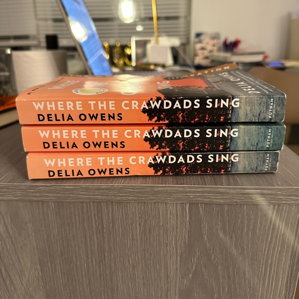 Brand new copies of best selling book Where the Crawdads Sing by Delia Owens!